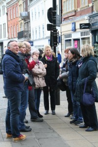 Photo of the group in Cambridge Market Place.