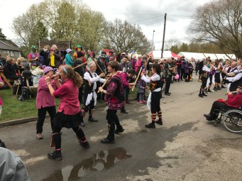 Photo of Molly dancing at Thriplow Daffodil Festival.