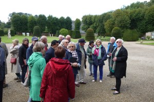 The tour group prepares.